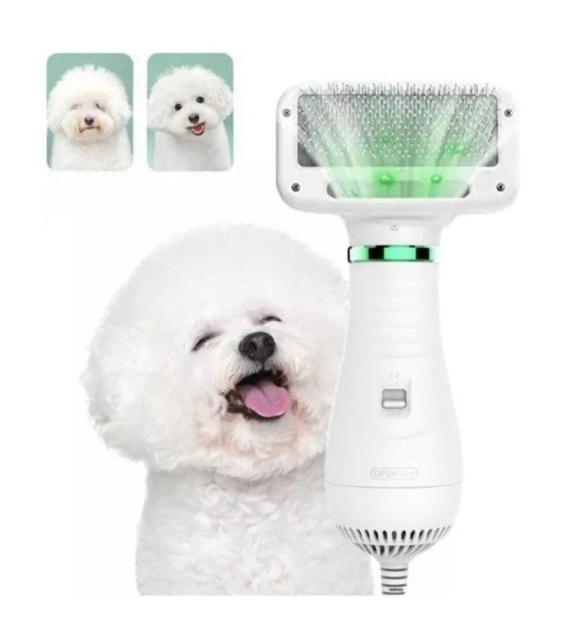 Cepillo Secador para Mascotas 2 en 1 Silencioso