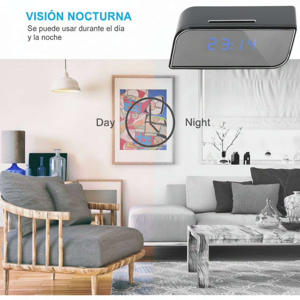 Cámara de seguridad tipo reloj
