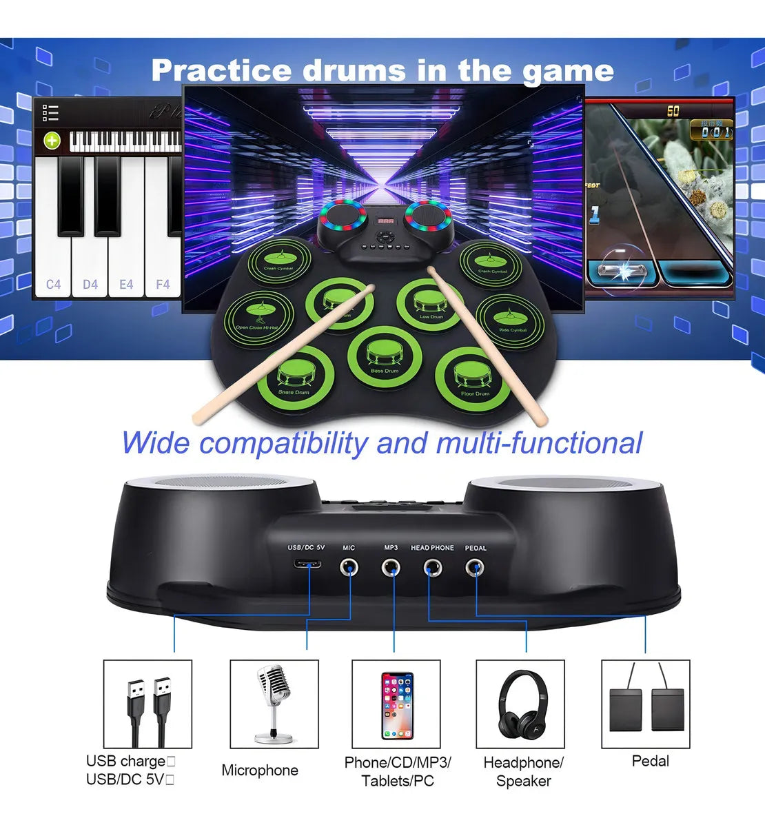Bateria Flexible - Digital Drum