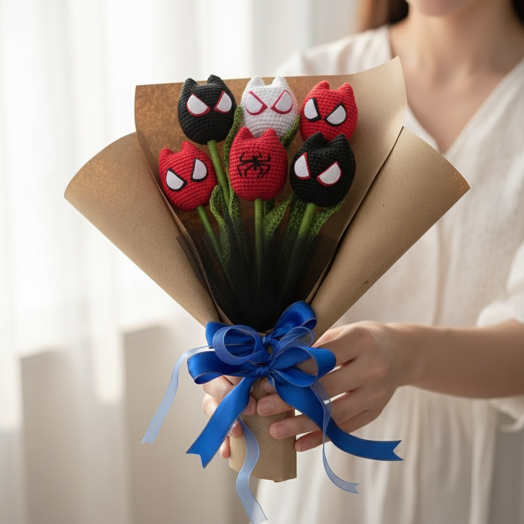 Ramo 6 tulipanes Edición Especial Spiderman