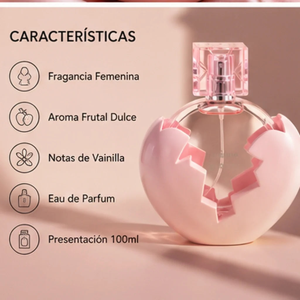 Fragancia femenina frutal dulce con notas de vainilla - características y presentación