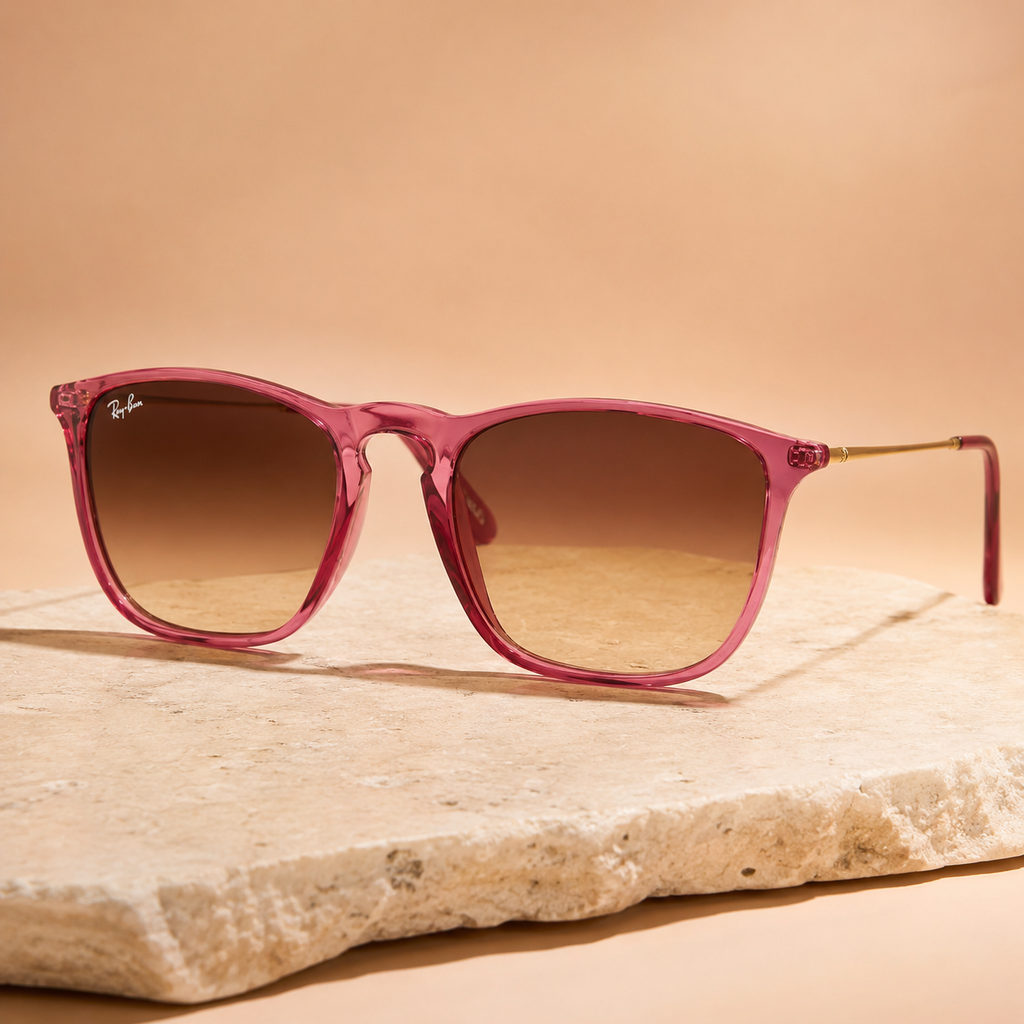 Gafas de Sol Cuadradas Estilo Retro Rosa Premium - imagen principal