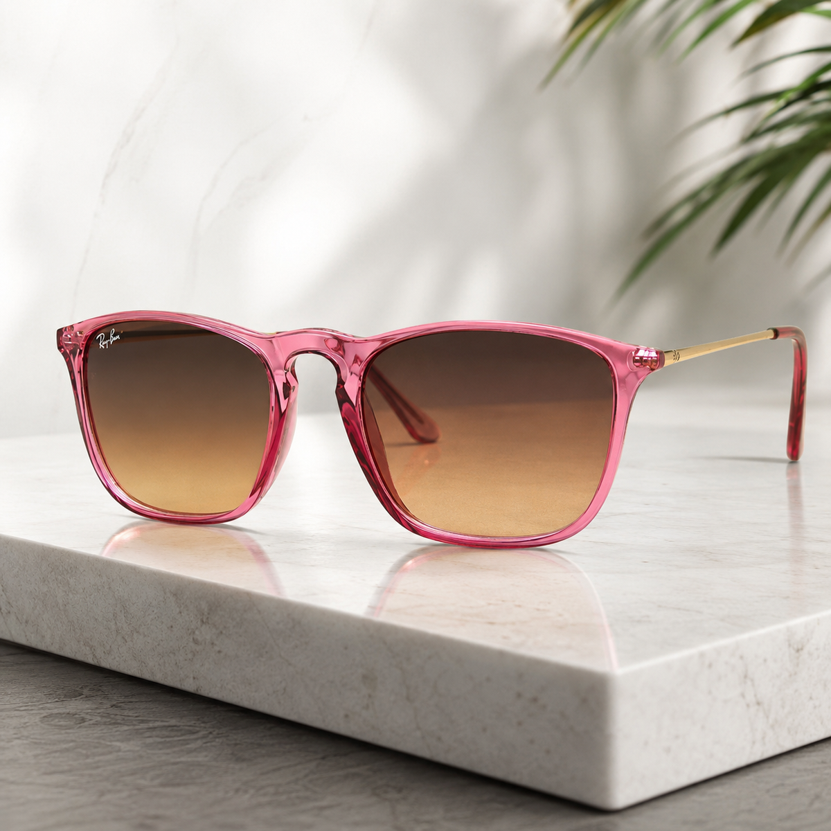 Gafas de Sol Cuadradas Estilo Retro Rosa Premium - estilo de vida