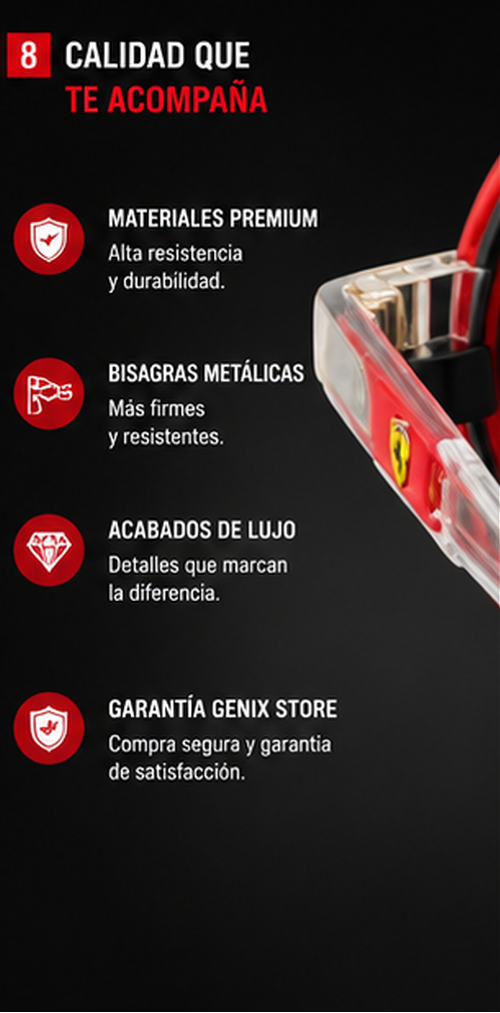 Gafas de Sol Redondas Marco Rojo Racing Premium - calidad y garantía