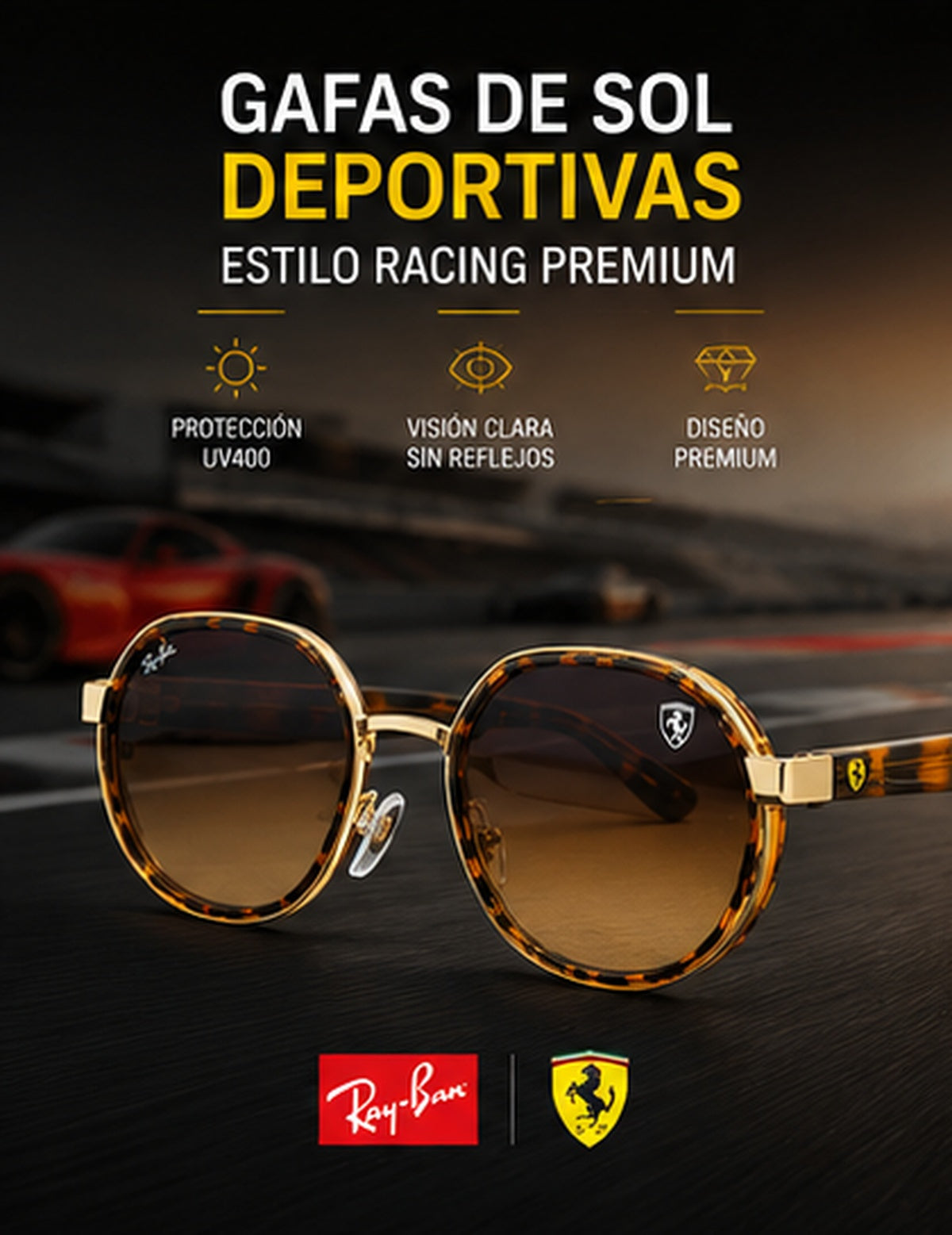 Gafas de Sol Deportivas Estilo Racing Premium - vista principal