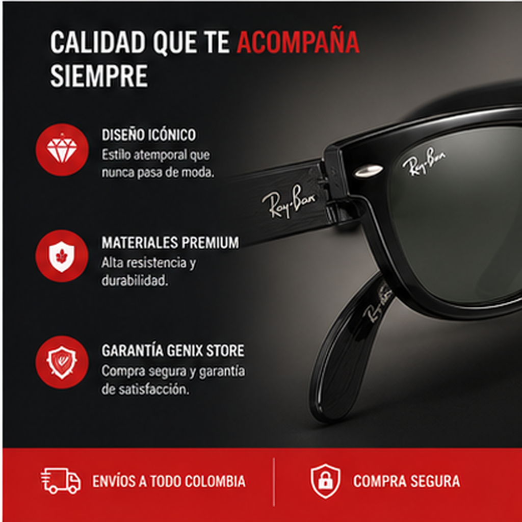 Gafas de Sol Plegables Estilo Wayfarer Compactas - calidad y confianza
