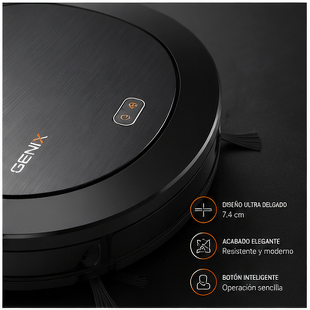 Robot aspiradora automático inteligente Genix - detalles del diseño