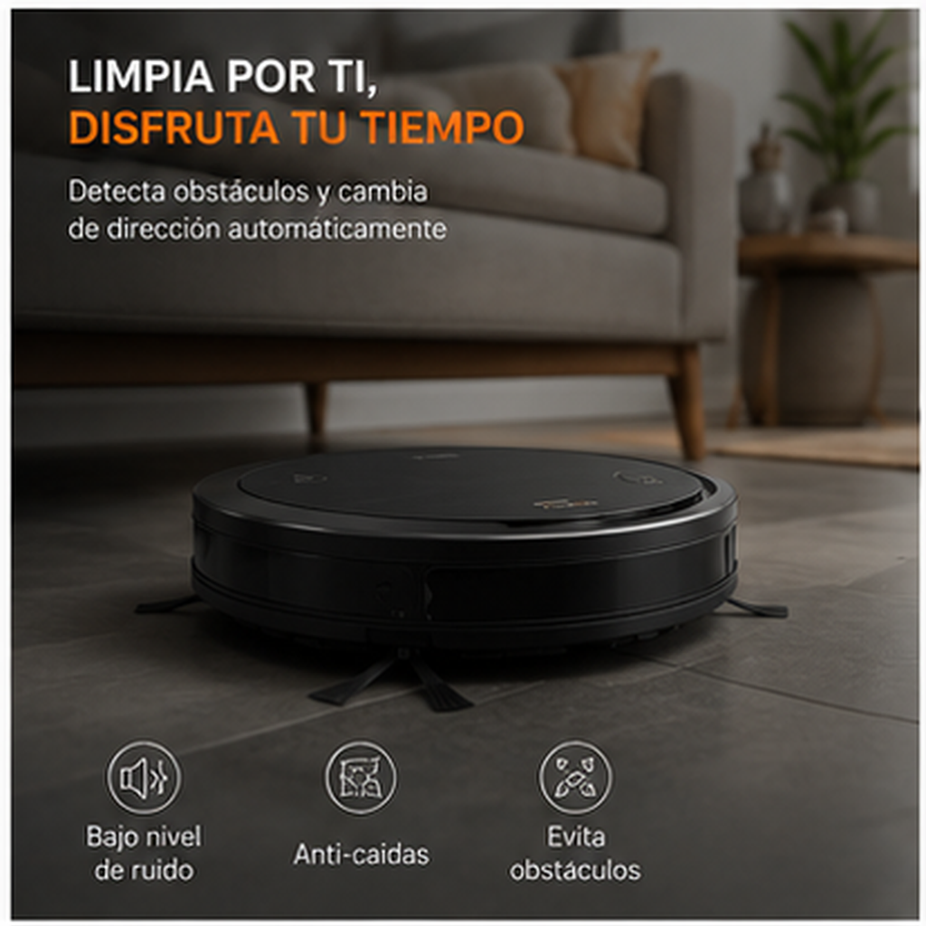 Robot aspiradora automático inteligente Genix - limpieza automática