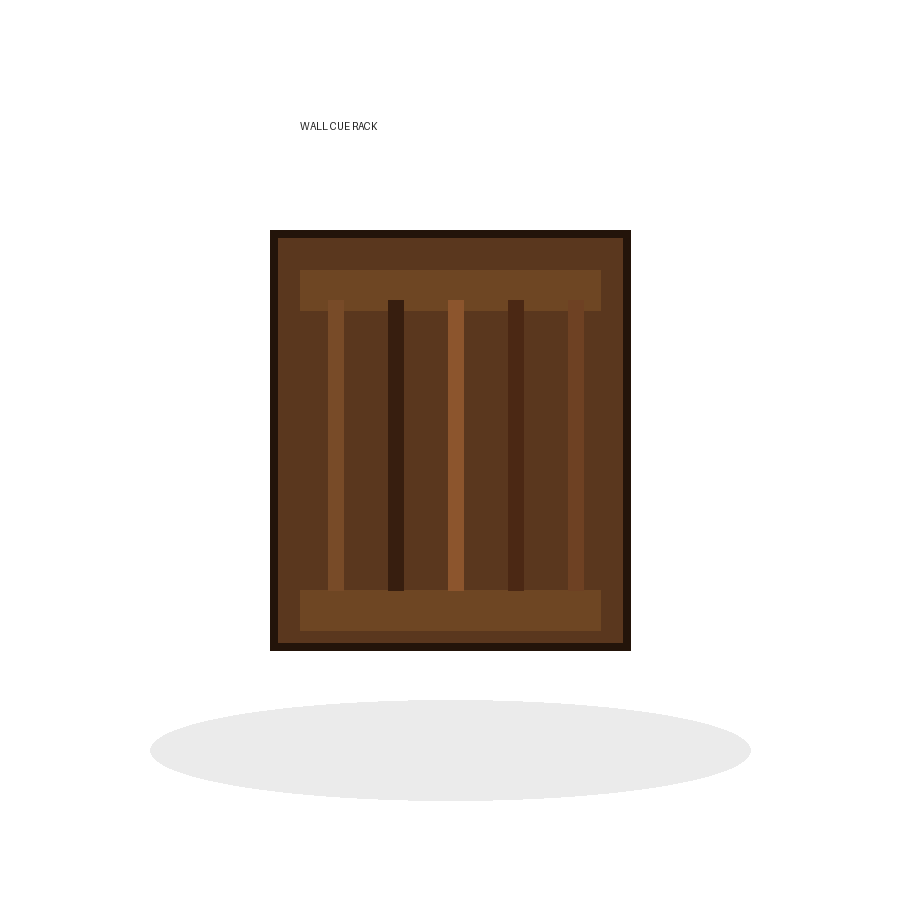 Wall cue rack